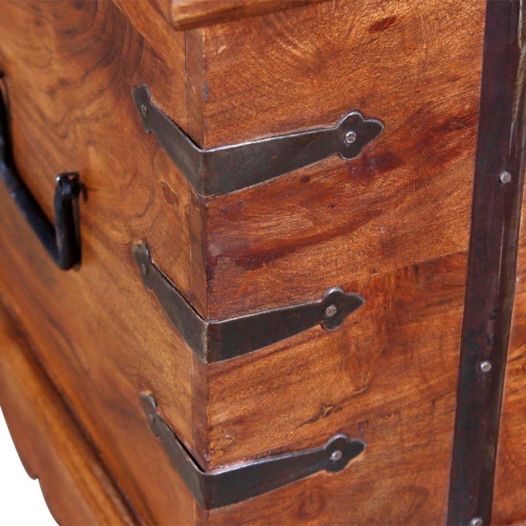2 Piece Acacia Wood Storage Chest Set S86522
