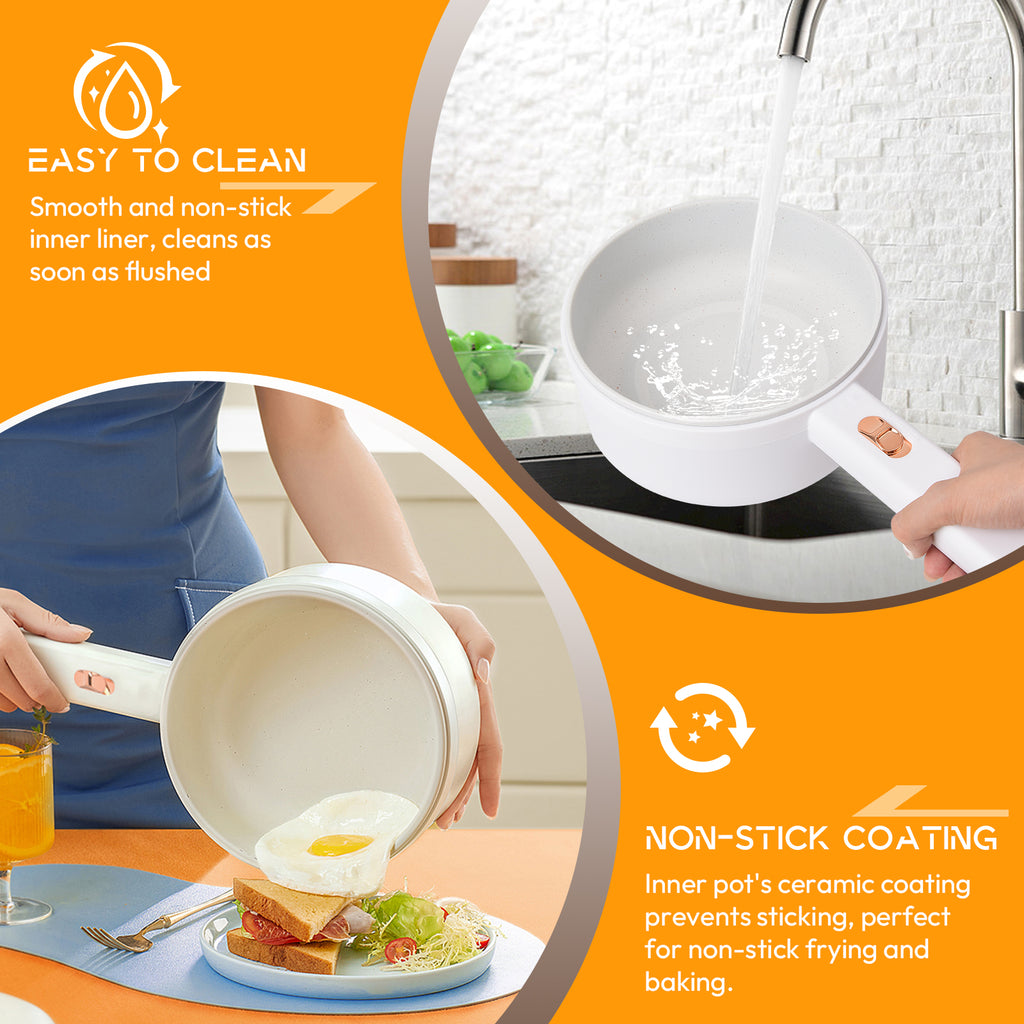 1.6L Non-stick Electric Hot Pot with Steamer A979