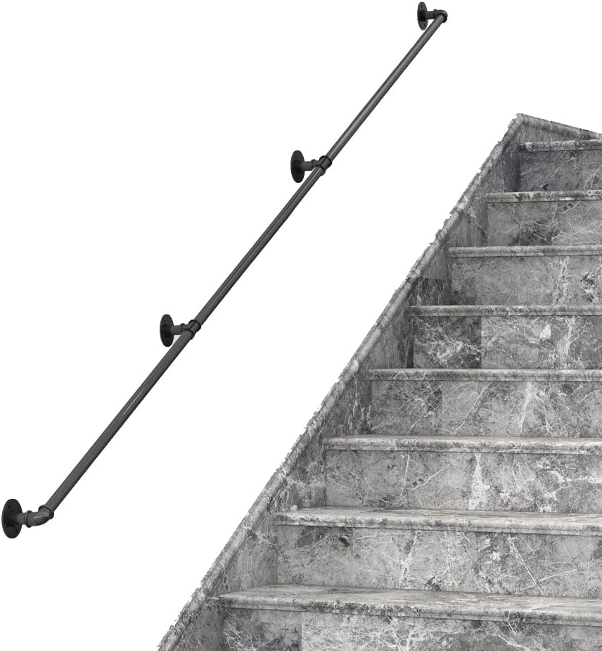 Black Pipe Staircase Handrail Pack of 2 G67007