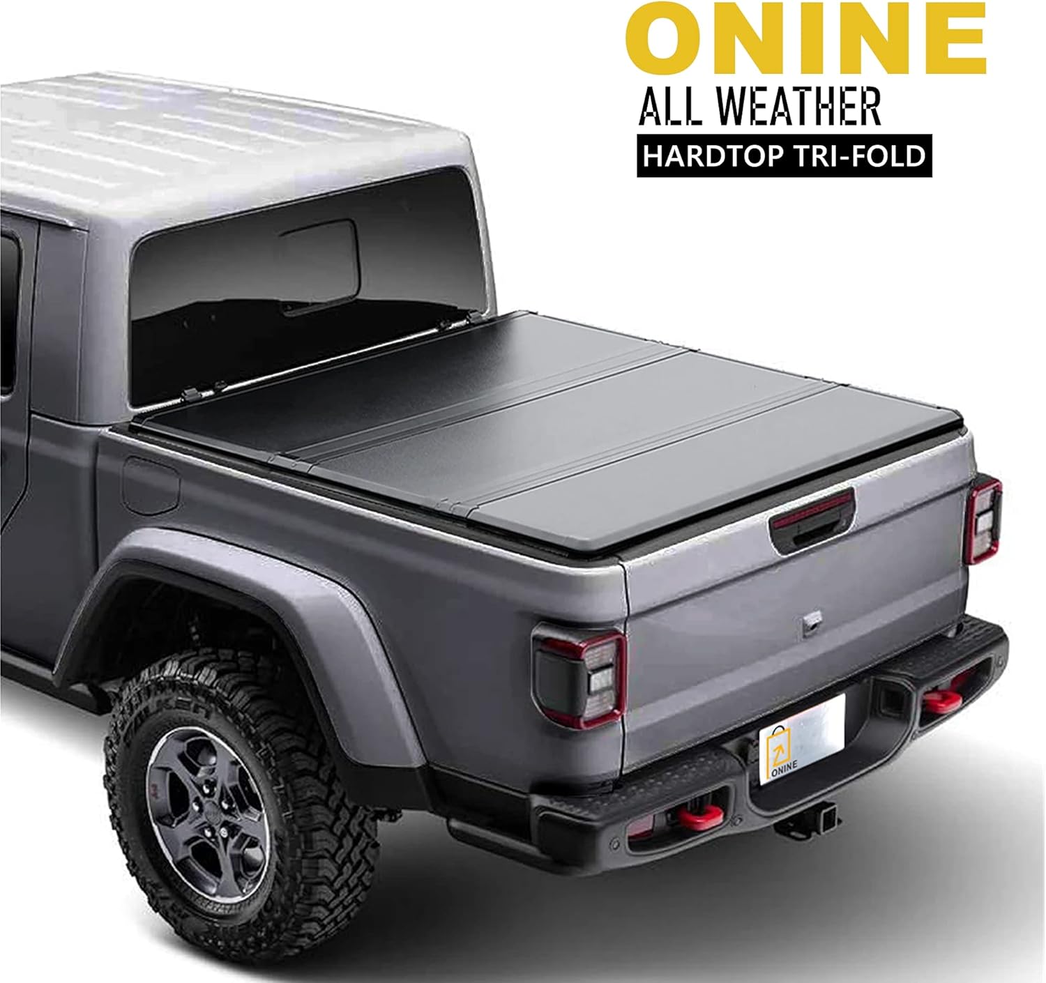 Hard Tri-Fold Truck Bed Tonneau Cover for 2020-2022 Jeep Gladiator JT 5ft Bed A43690