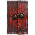 Antique Wooden Doors Mixed Media Hand Painted Iron Wall Art G39260