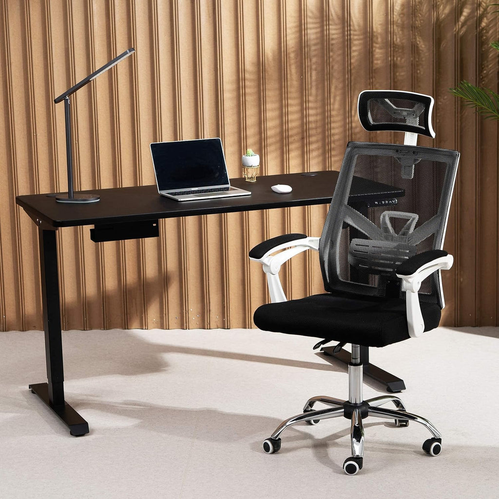 Black Ergonomic Mesh Office Chair with Adjustable Headrest and Armrest X953400