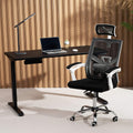 Black Ergonomic Mesh Office Chair with Adjustable Headrest and Armrest X953400