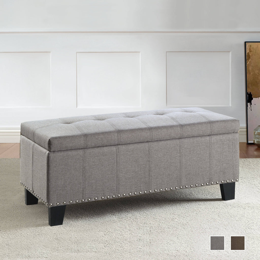 Grey Storage Bench E4916