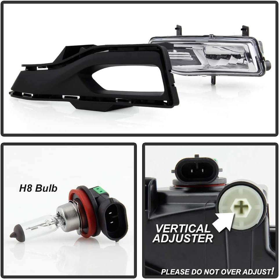 Bumper Fog Lights Driving Lamps Assembly Replacement Set Left+Right L8070