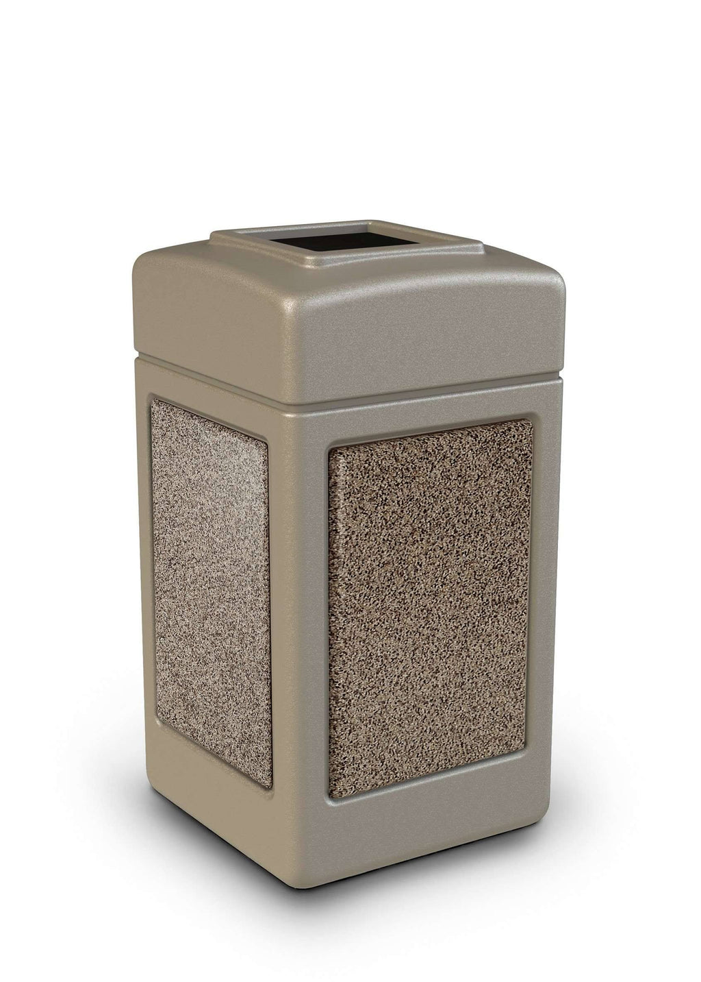 42-Gallon Beige Panel Trash Can Z836