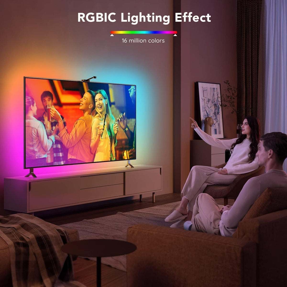 TV LED Backlights with Camera, RGBIC Wi-Fi, Music Sync X995719