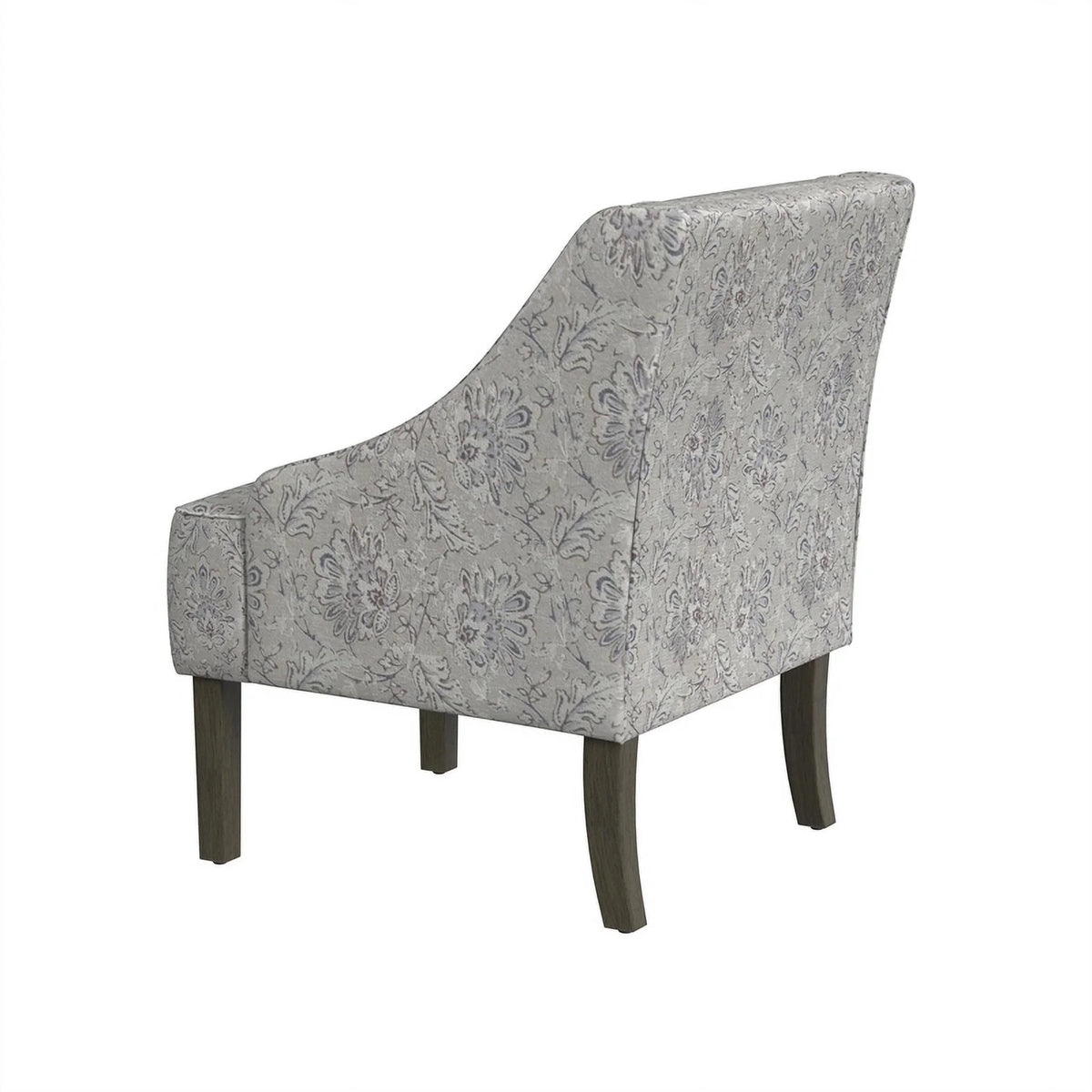 Linen Artistic Floral Print Accent Chair G20084
