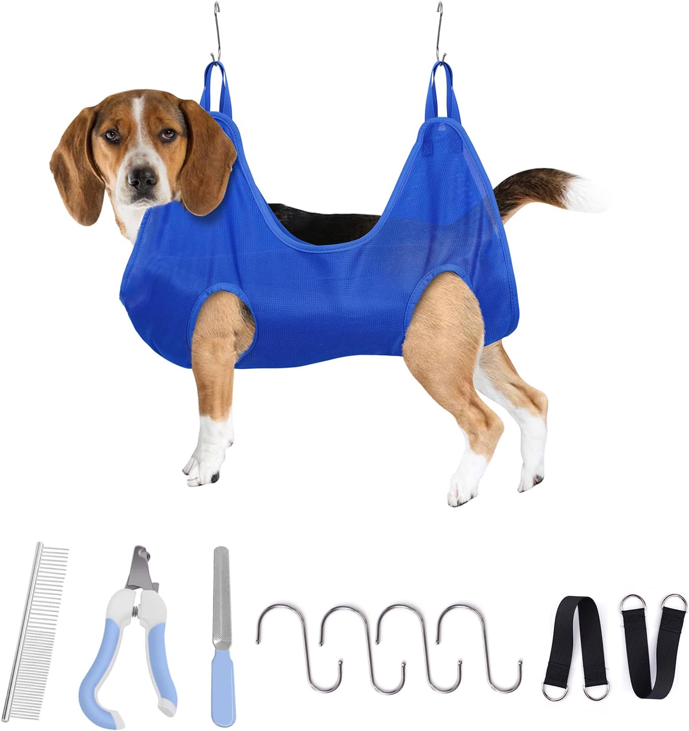 Pet Grooming Hammock, Blue R199