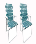 Green Reinforced Steel Webbed Folding Camp Chair (2-Pack) C2722