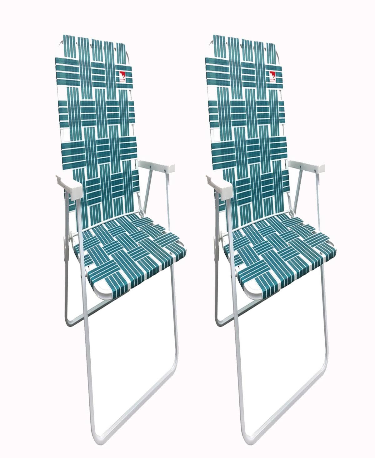 Green Reinforced Steel Webbed Folding Camp Chair (2-Pack) C2722