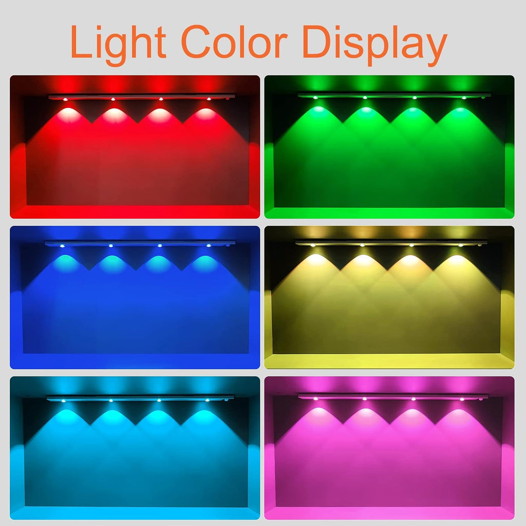 Under Cabinet LED Motion Sensor Light, 23.62 inch, 7 Color, Wireless USB Rechargeable W949