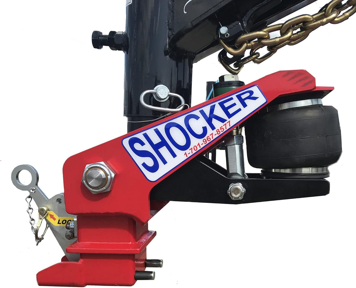Gooseneck Air Hitch & Coupler, Round 3-15/16" Angled Pin 30K Coupler 9" Offset Z7592