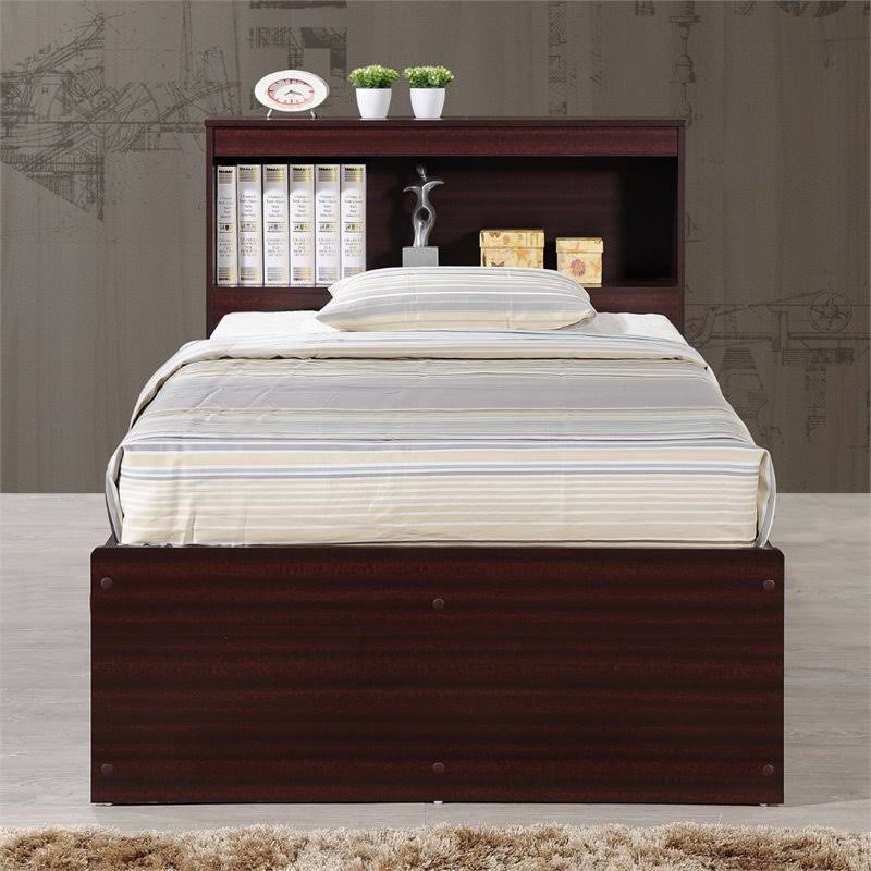 Twin Captain Storage Bed with 3 Drawers in Mahogany H508141