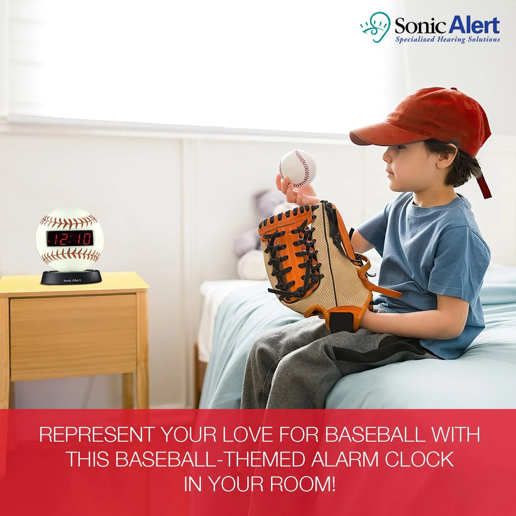 White Digital Alarm Clock with Bed Shaker S491