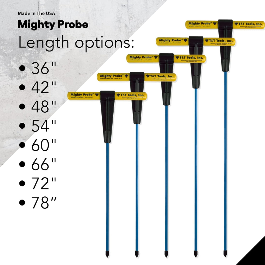 42-Inch Insulated Metal Soil Probe with T-Handle Steel Rod R18494