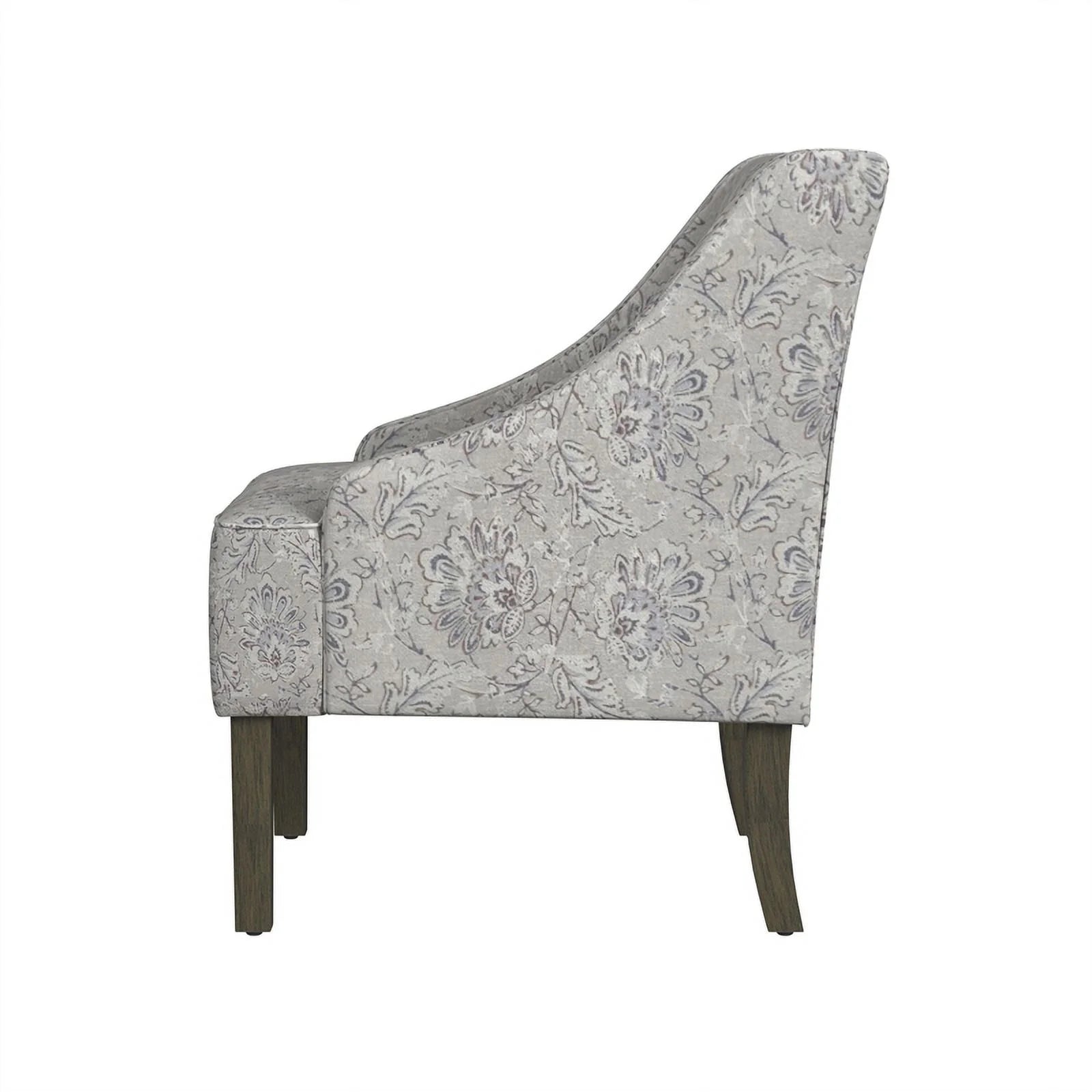 Linen Artistic Floral Print Accent Chair G20084
