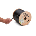 RG6 Quad Shield Coax 500ft Black Riser Rated Coaxial Cable M97026