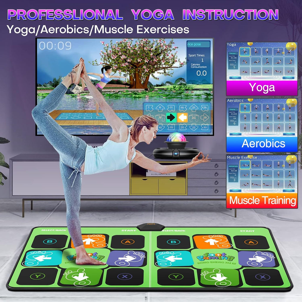 HDMI Wireless Musical Dance Mat with HD Camera, Double User Non-Slip Dance Step Pad Q274
