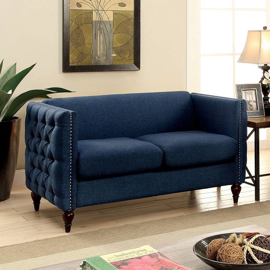 Emer Blue Loveseat L2446