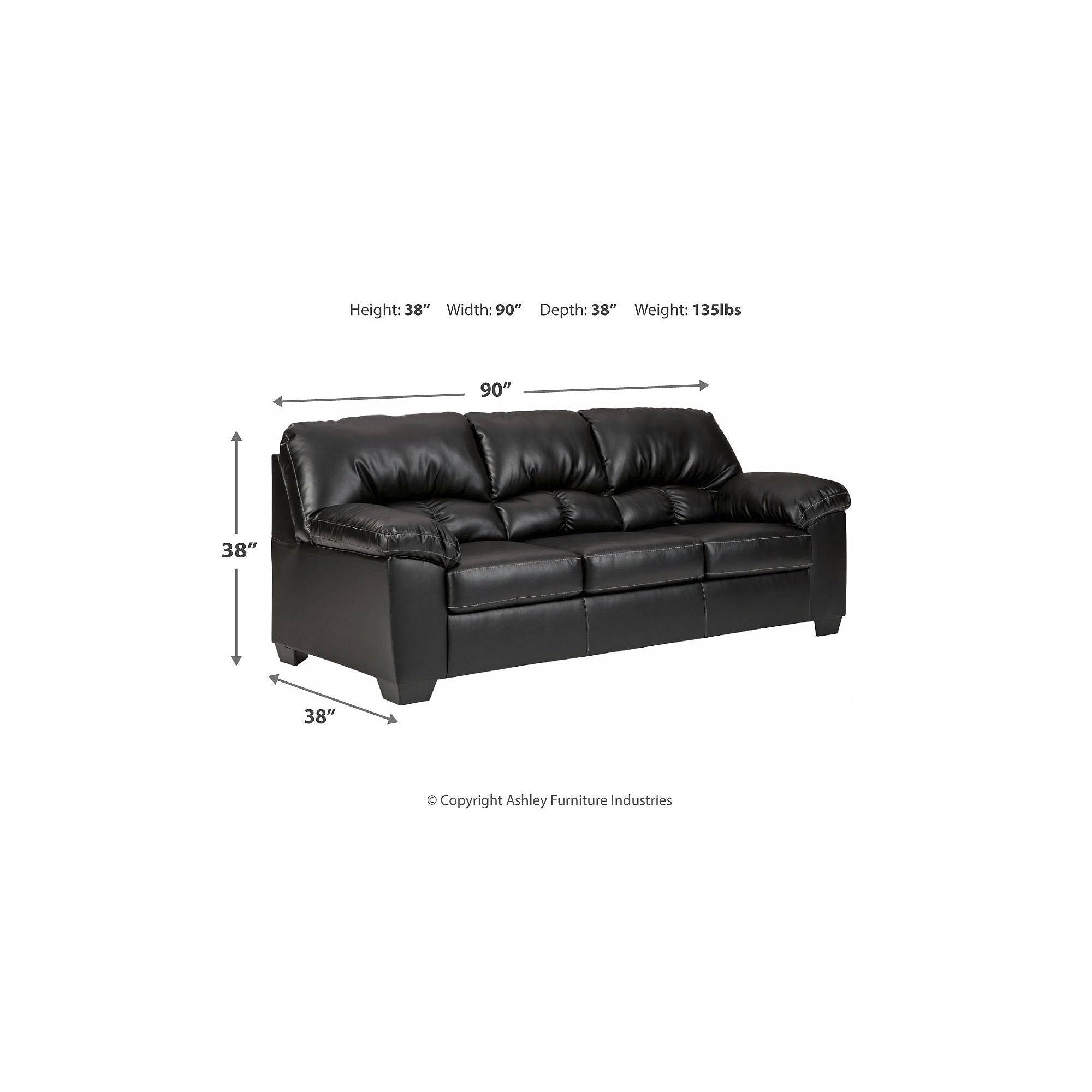 Black Sofa W520
