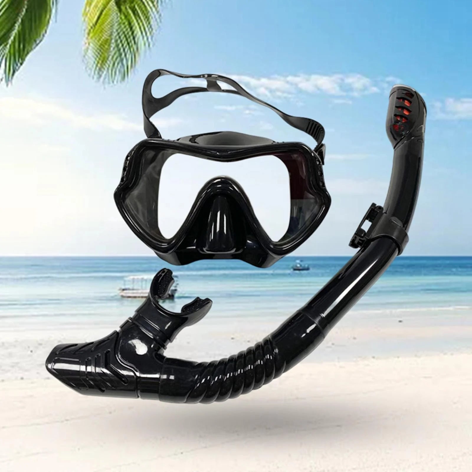 Black Panoramic Snorkeling Set Q65811