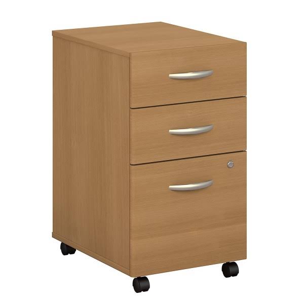 3 Drawer Mobile File Cabinet Light Oak V745446