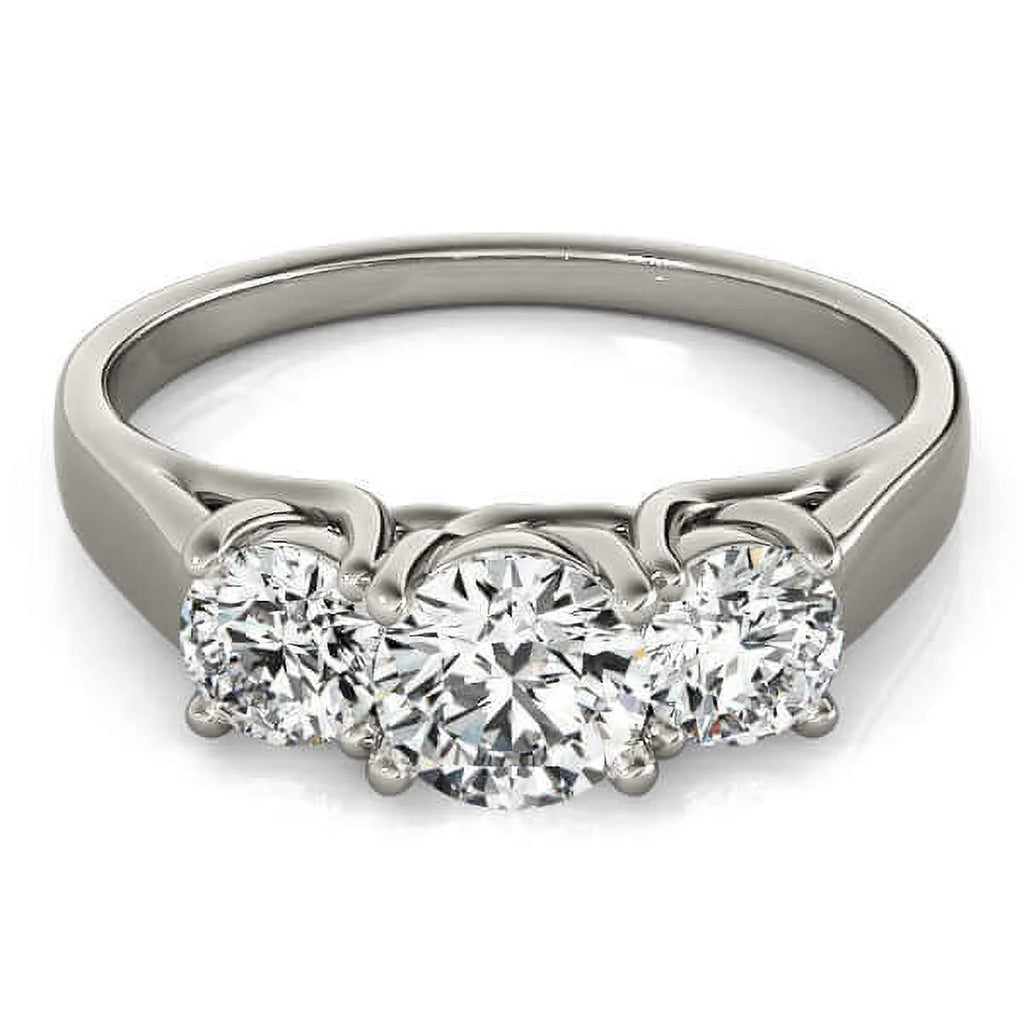 Lab Grown Diamond Three Stone Engagement Ring Y592