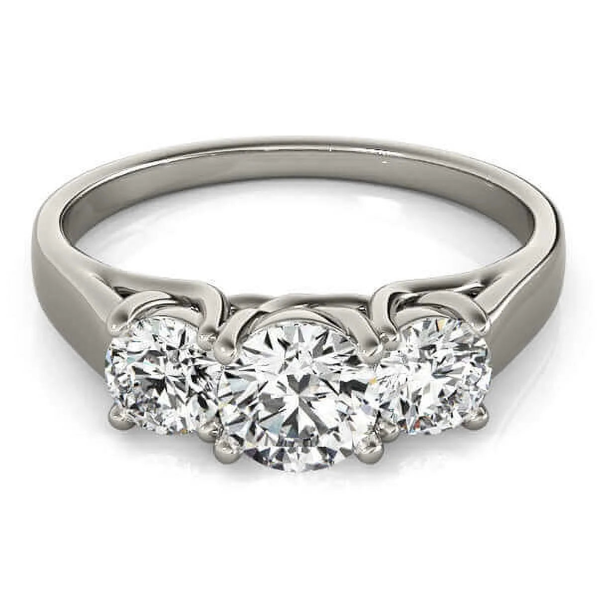 Lab Grown Diamond Three Stone Engagement Ring Y592