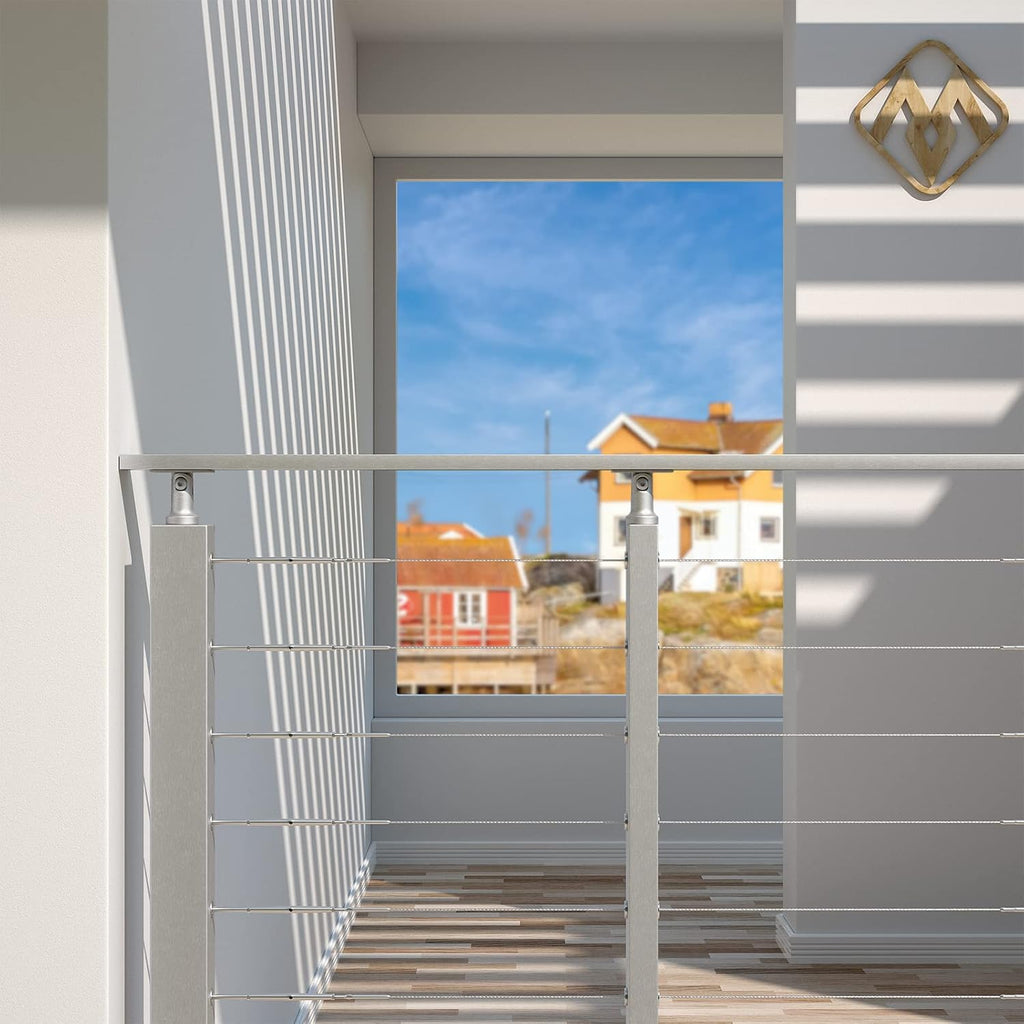 Stainless Steel Brushed Cable Railing Post Z90737