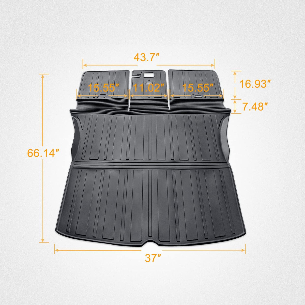 Trunk Mat Cargo Mat Rear Cargo Liner Mat with Backrest Mat N793