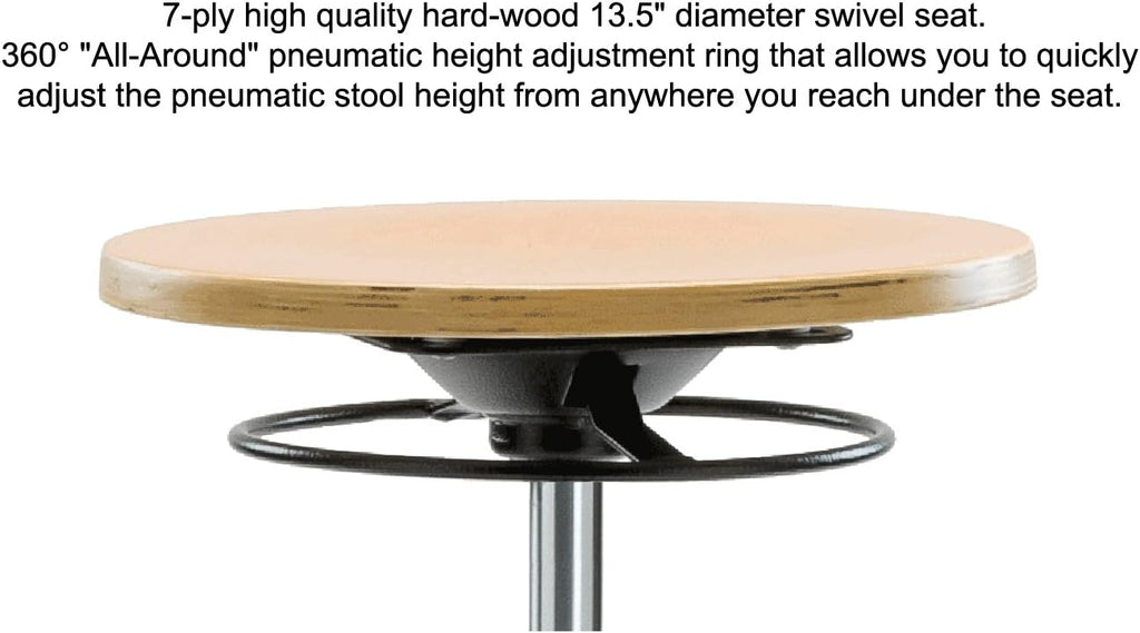 Wood Pneumatic Stool W5100