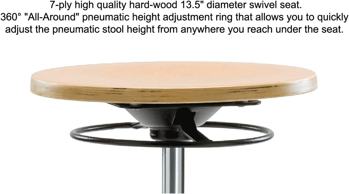 Wood Pneumatic Stool W5100