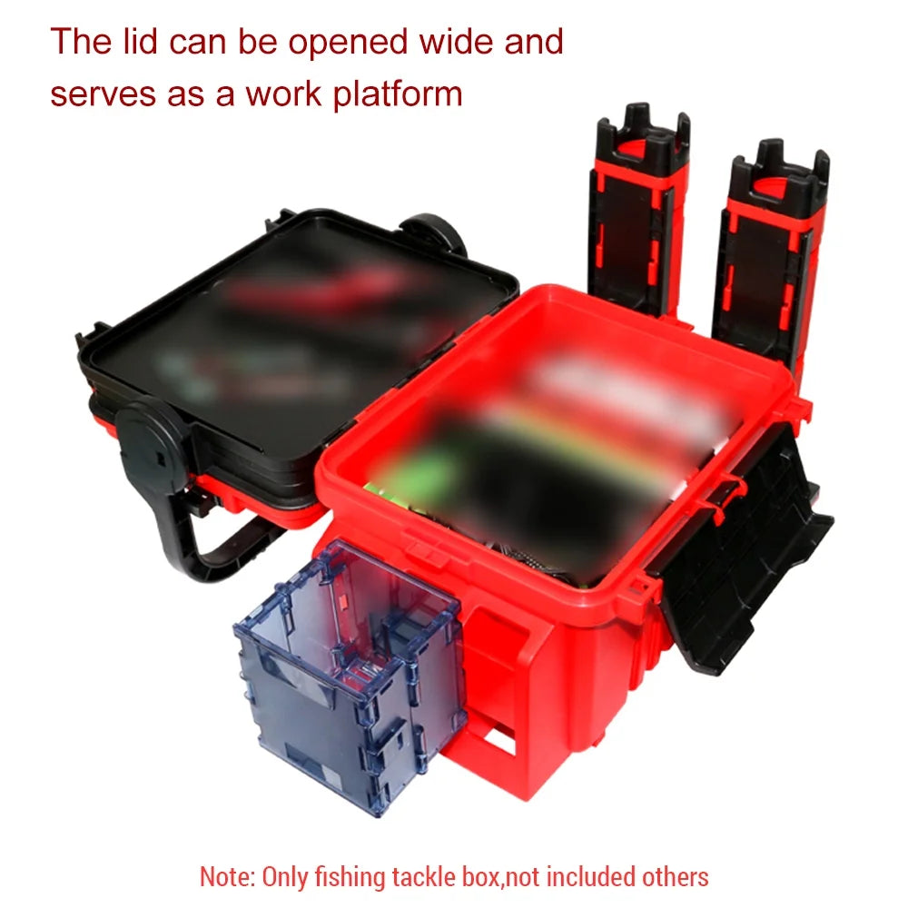 Fishing Tackle Box with Lures and Hooks V576335