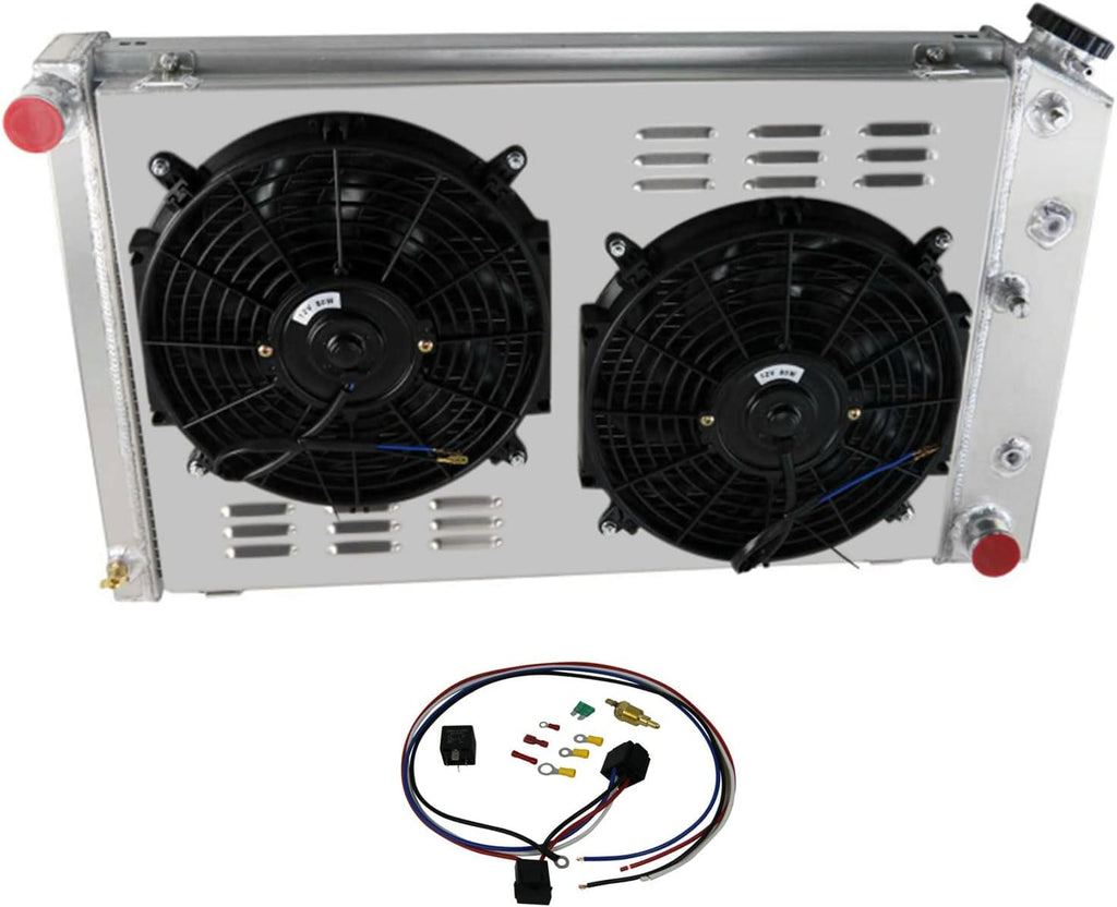 3 Row Aluminum Radiator with 2 X 12 Fan and Shroud Z866